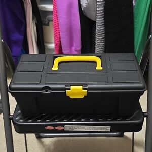 Heavy-Duty Black and Yellow Storage Box